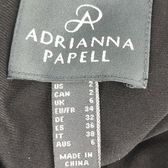 Adrianna Papell Women' Beaded One-Shoulder Neckline Side Ruched Drape Dress Sz 2 - Picture 9 of 11